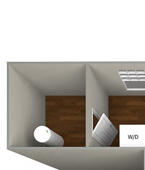 Studio (624 sf) Floor Plan Studio (624 sf) Floor Plan at Cedar Place Apartments, Cedarburg, WI, 53012